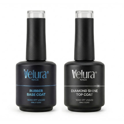 Velura® Rubber Base & Shine Top Coat Set