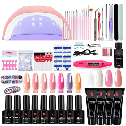 Gelnagels Set | Polygel kit | UV LED Starterspakket