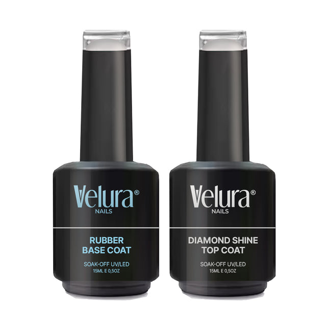 Velura® Rubber Base & Shine Top Coat Set
