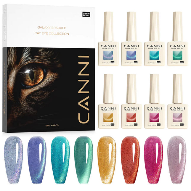 Magnetische Cat Eye Gellak Set | 8x9ml Kleuren + Magneet (HEMA-Vrij)