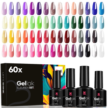 Afbeelding in Gallery-weergave laden, Gelnagels Kleuren Set XL | 60x Gellak box | HEMA-Vrij
