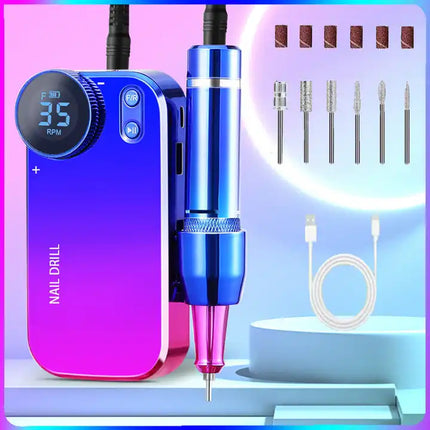 2-in-1 Draadloze Elektrische Nagelvijl & Powerbank