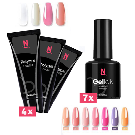Gelnagels Set | Polygel kit | UV LED Starterspakket