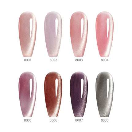 Canni® Magnetische Cat Eye Gellak Set | 8x9ml Kleuren + Magneet (HEMA-Vrij)