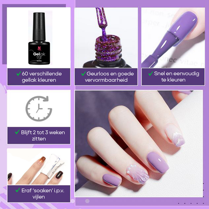 Gelnagels Kleuren Set XL | 60x Gellak box