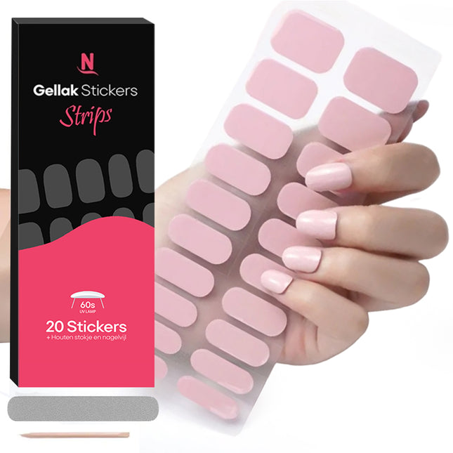 Gellak Stickers | Gel Strips / Wrap Set | Soft Pink