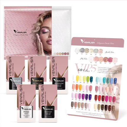 Venalisa VIP5 | Gel Nagellak Kit XL | Gelnagels | HEMA- & TPO-vrij