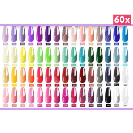Gelnagels Kleuren Set XL | 60x Gellak box