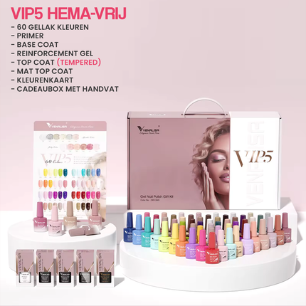 Venalisa VIP5 | Gel Nagellak Kit XL | Gelnagels | HEMA- & TPO-vrij