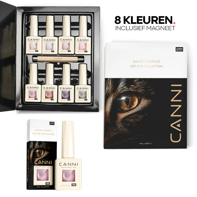 Magnetische Cat Eye Gellak Set | 8x9ml Kleuren + Magneet (HEMA-Vrij)