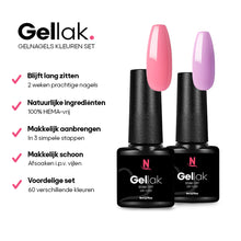 Afbeelding in Gallery-weergave laden, Gelnagels Kleuren Set XL | 60x Gellak box | HEMA-Vrij
