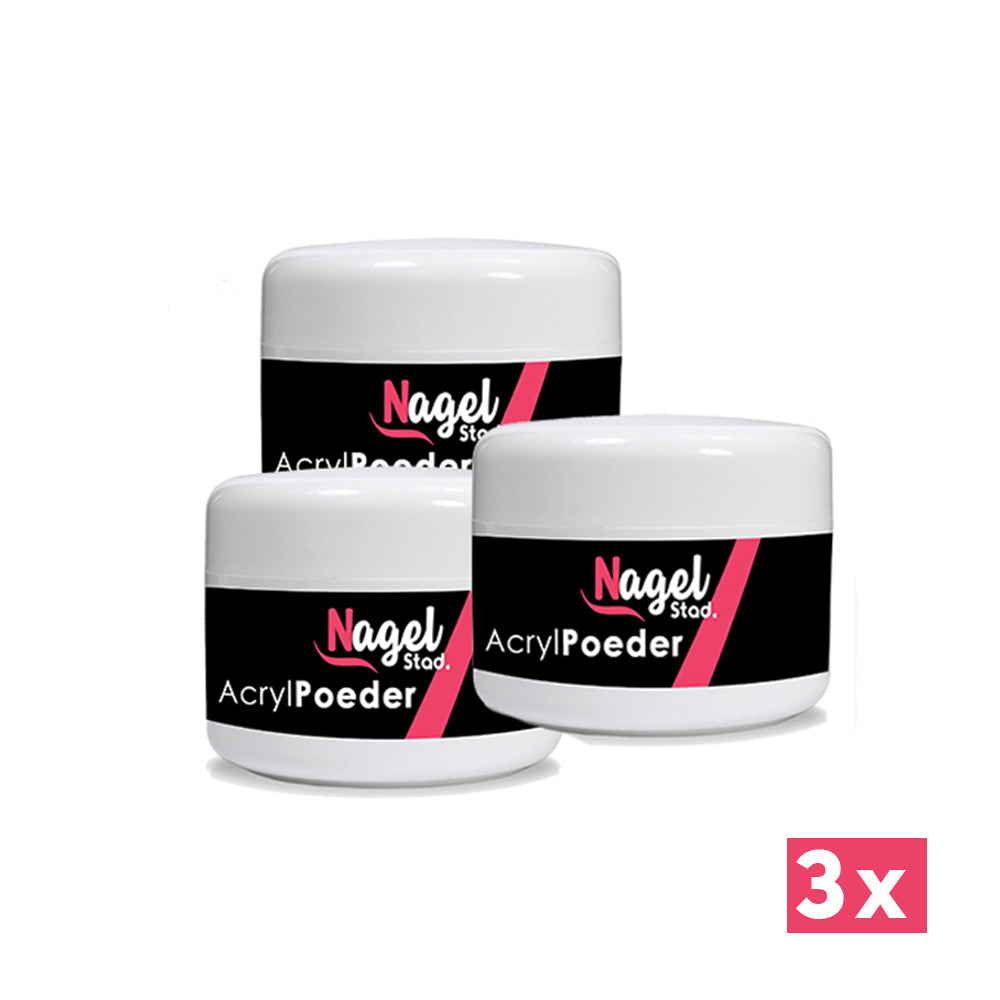 Acryl Poeder Set | Wit/Roze/Naturel | 8g