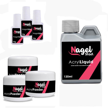 Acrylnagels Set XXL | Nepnagels Starterset - Nagelstad