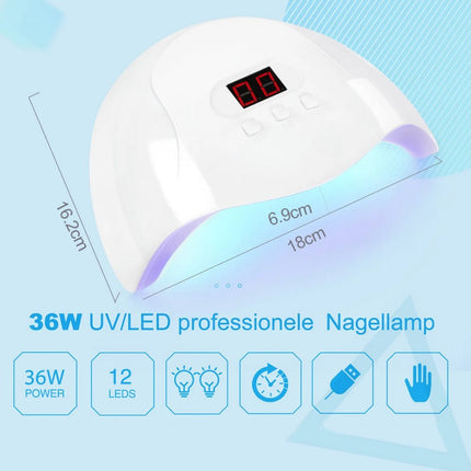 Coscelia Gelnagels Starterspakket | 36W UV/LED Lamp - Nagelstad