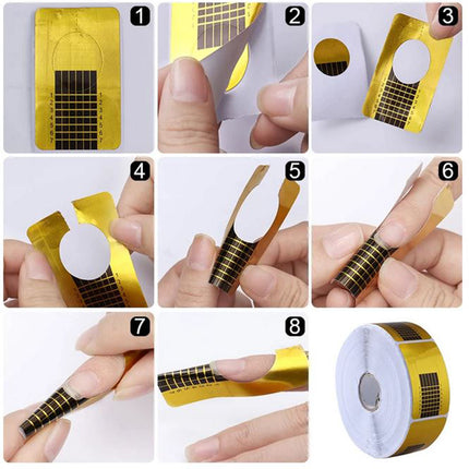 Nagel sjablonen | Nail Art Tips Extension | Goud 50x