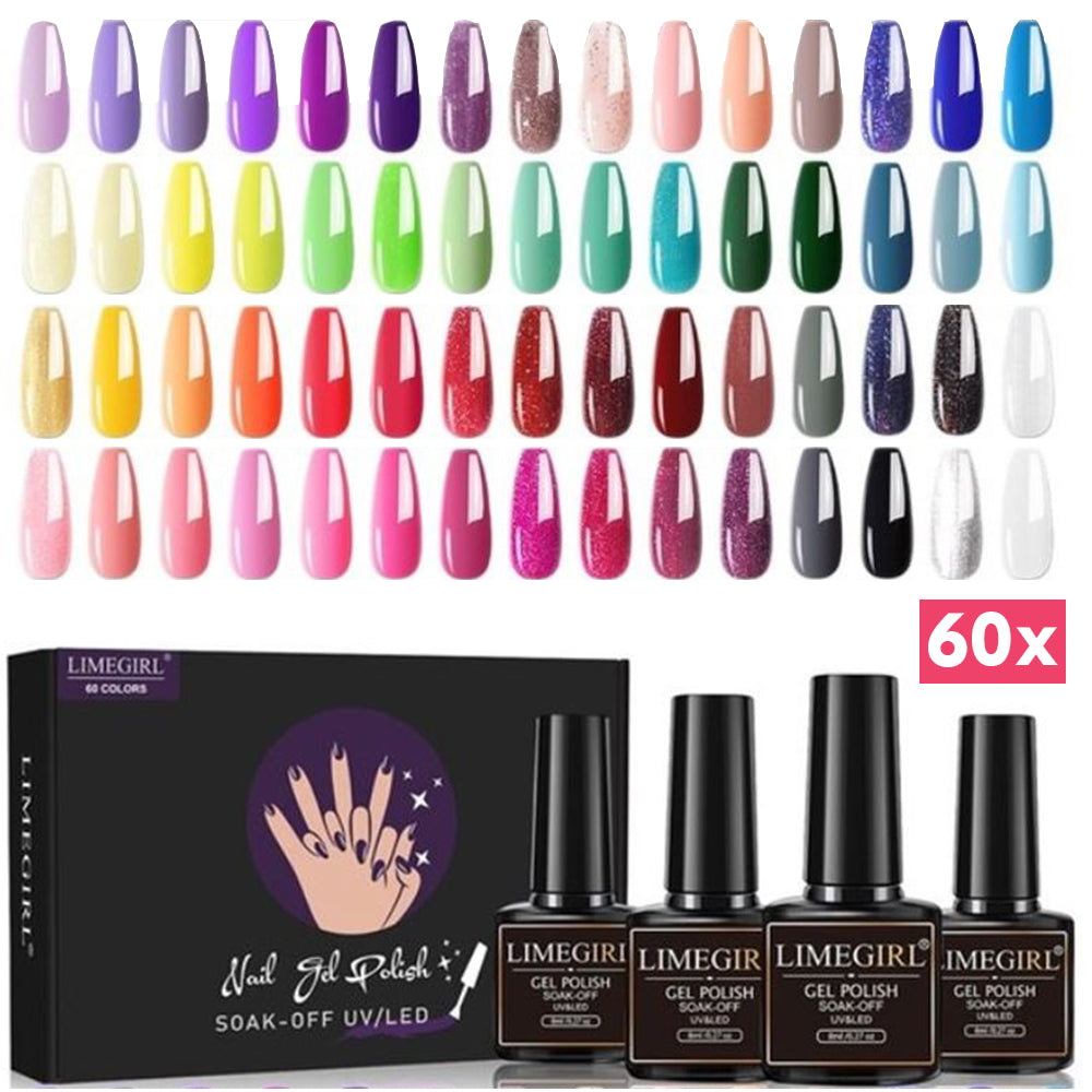 Gelnagels Kleuren Set XL | 60x Gellak box