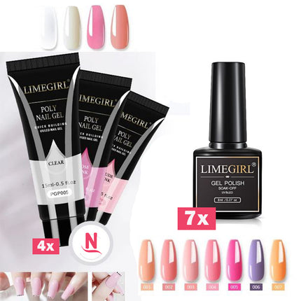 Gelnagels Set | Polygel kit | UV LED Starterspakket