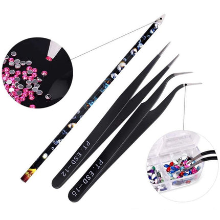 Nail Art | Decoratie glitters set | 12x Nagel Versiersels