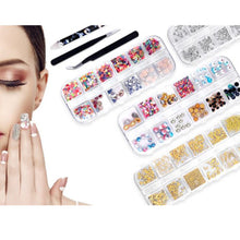 Afbeelding in Gallery-weergave laden, Nail Art | Decoratie glitters set | 12x Nagel Versiersels
